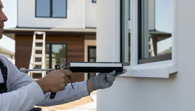 Professional caulking and sealing on home exterior in Buffalo, NY for weather protection