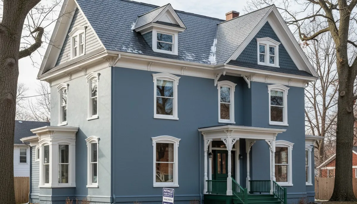 Freshly painted Buffalo NY home exterior with smooth, durable finish by local house painting professionals