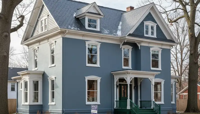 Freshly painted Buffalo NY home exterior with smooth, durable finish by local house painting professionals
