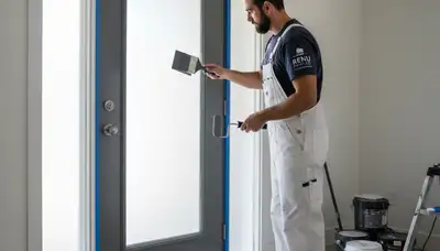 Professional door painting service in Buffalo, NY by expert house painters for durable entryway finishes