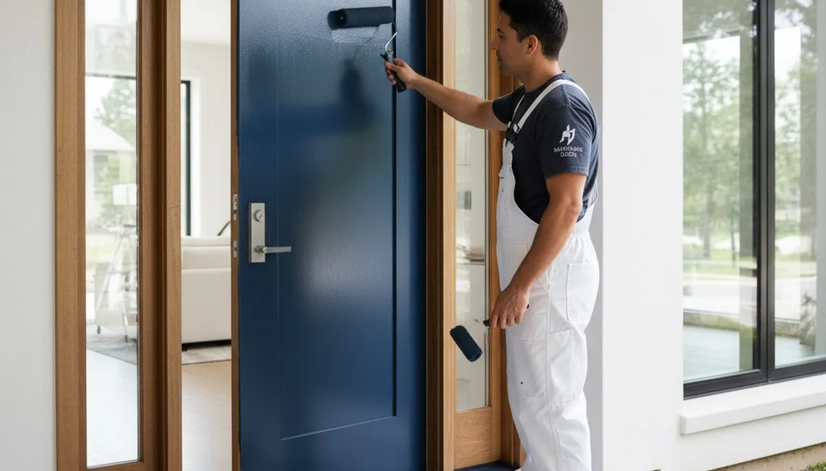Professional door painting service in Buffalo, NY by expert house painters for lasting curb appeal