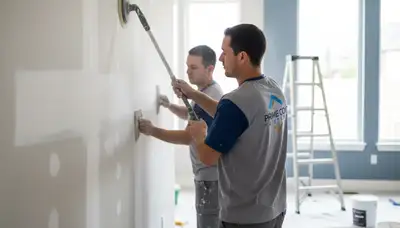 Professional drywall repair and wall restoration in Buffalo, NY home by expert painters