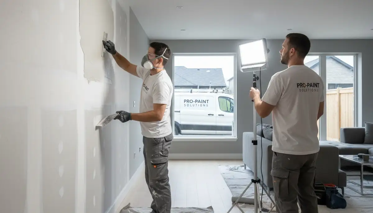 Professional drywall repair and wall restoration in Buffalo, NY home by expert painters