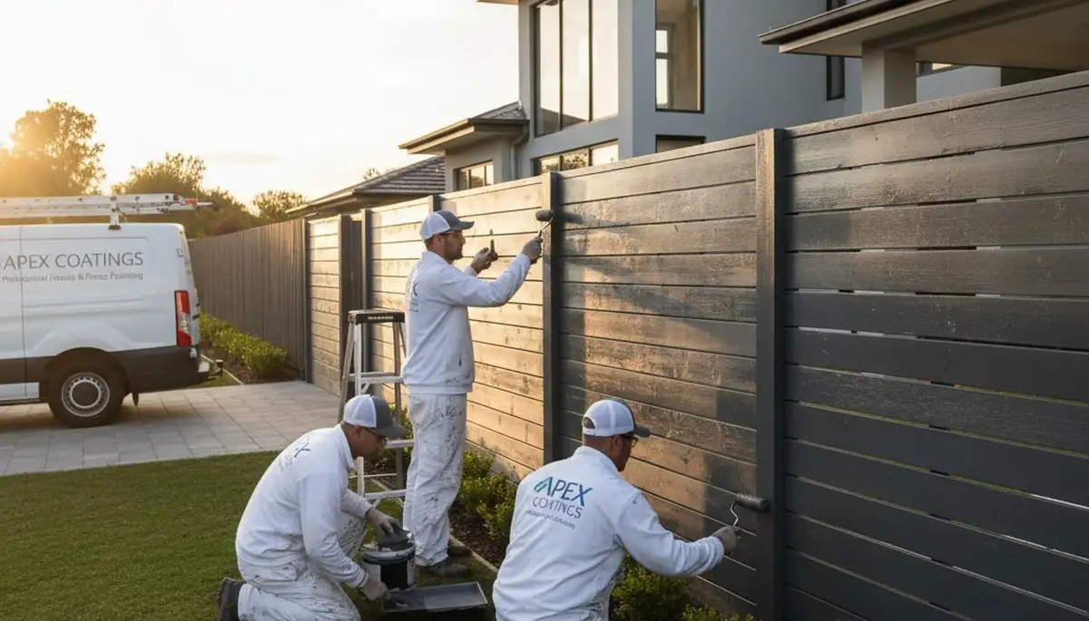 Professional fence painting in Buffalo, NY with weather-resistant coating for lasting curb appeal