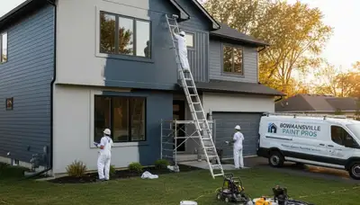 Professional house painting service at a Buffalo NY home exterior by expert painters