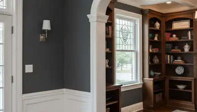 Professional interior trim painting with crisp lines and smooth finishes in Buffalo, NY home