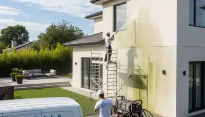 Professional pressure cleaning service restoring home exterior surfaces in Buffalo, NY