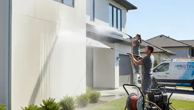Professional pressure cleaning service restoring home siding in Buffalo, NY