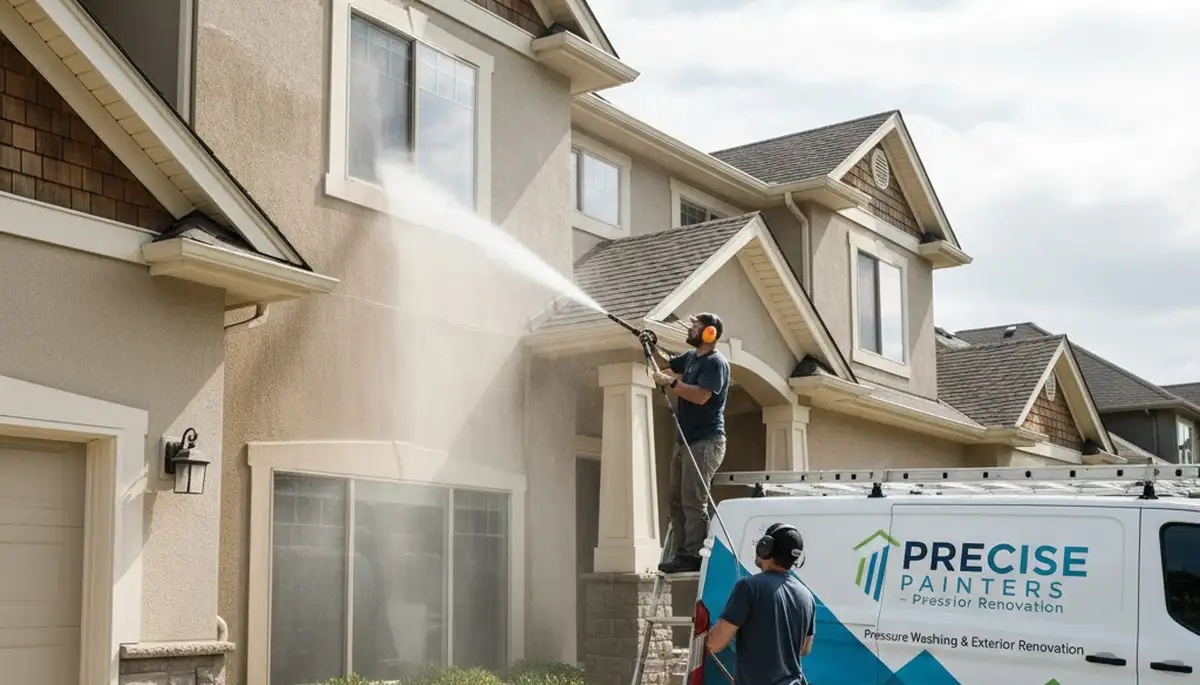 Professional pressure cleaning service restoring home siding in Buffalo, NY