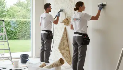 Professional wallpaper removal and wall preparation by expert painters in Buffalo, NY
