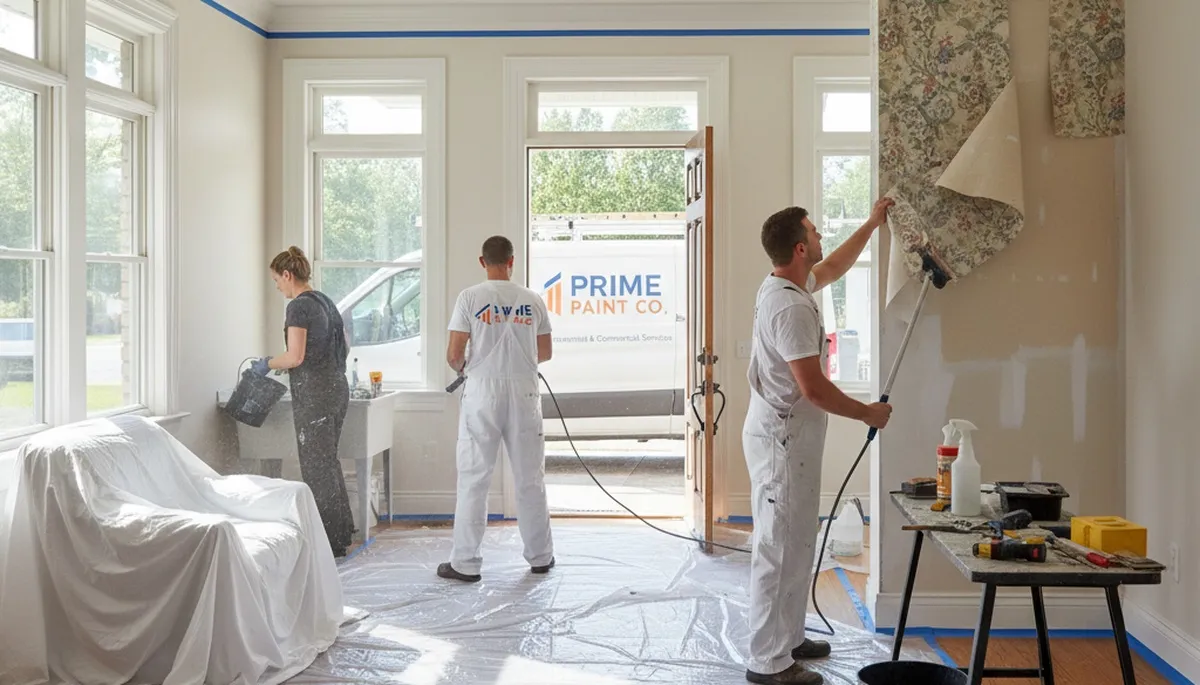 Professional wallpaper removal and wall prep by expert painters in Buffalo, NY homes