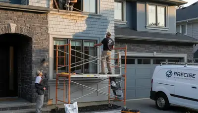 Professional wood rot repair on home exterior in Buffalo, NY by expert house painters